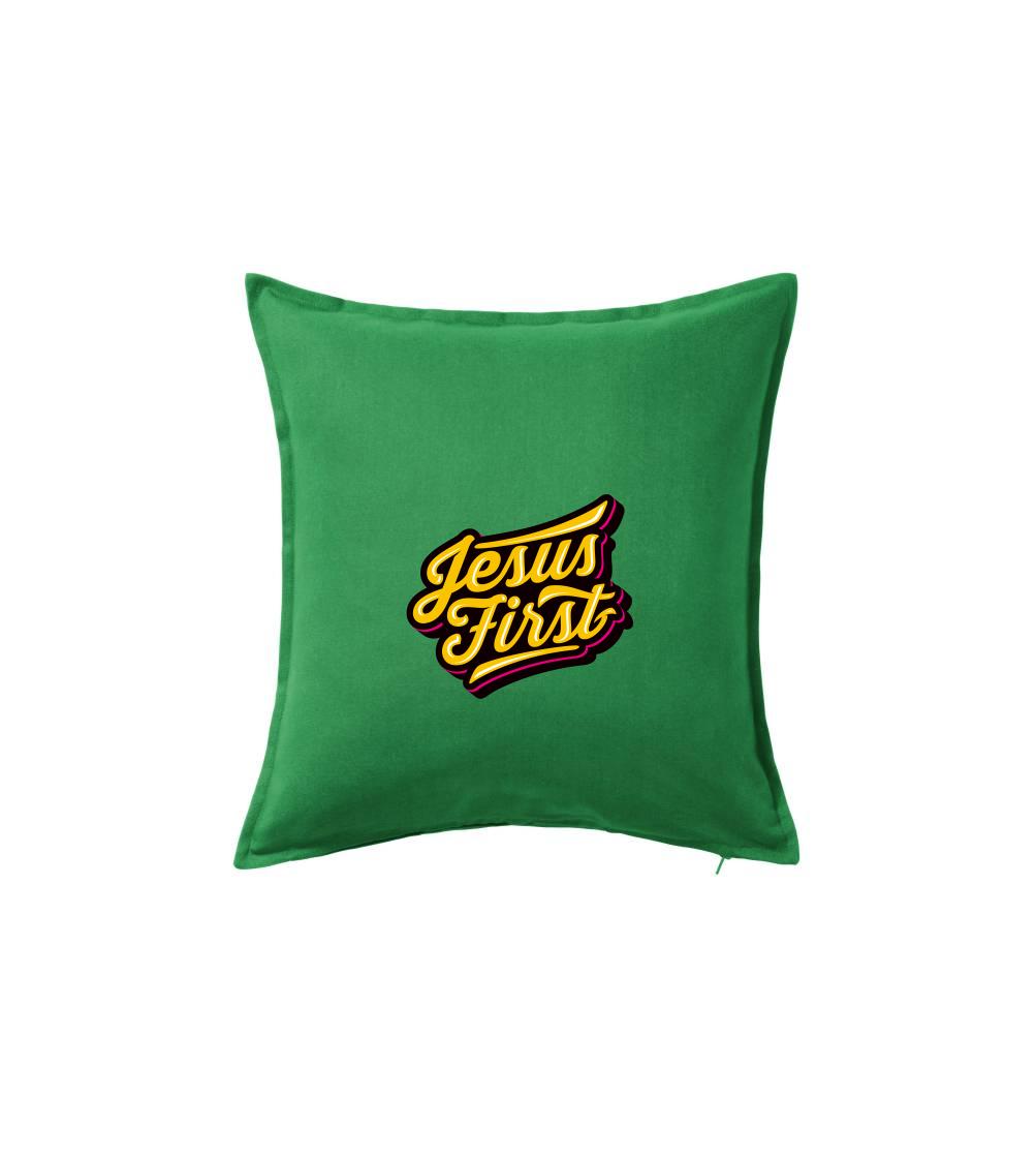 Jesus first žltý nápis