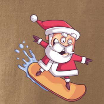 Santa jazdiaci na snowboarde