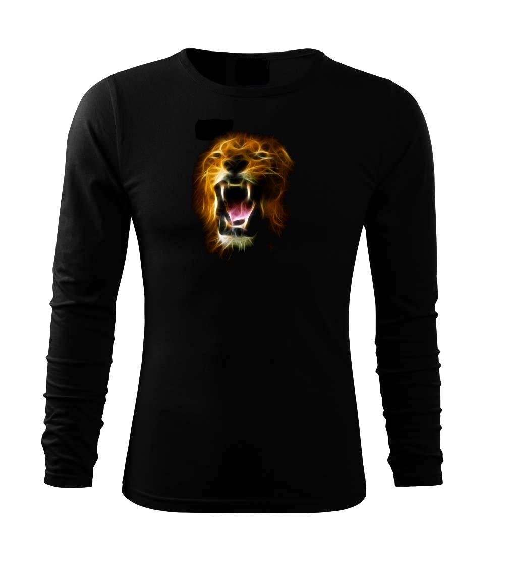 Tričká so zvieratami - Lev žiariaci - Tričko s dlhým rukávom FIT-T long sleeve