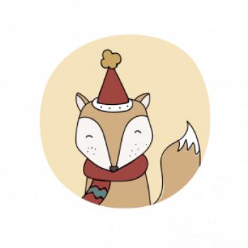 Vianočná líška v kruhu Vianočná líška v kruhu