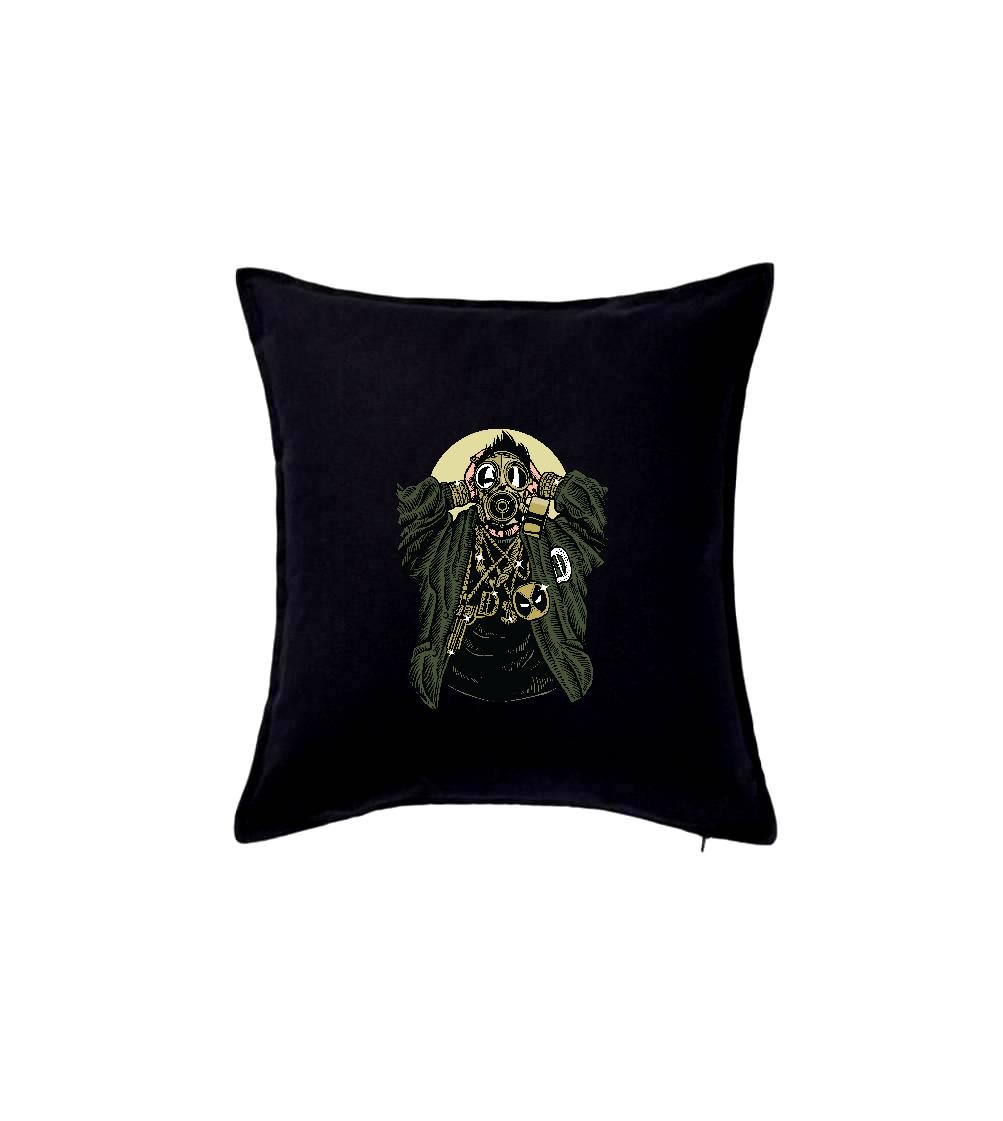 Grafické tričká - Gasmask Gangsta - Vankúš 50x50
