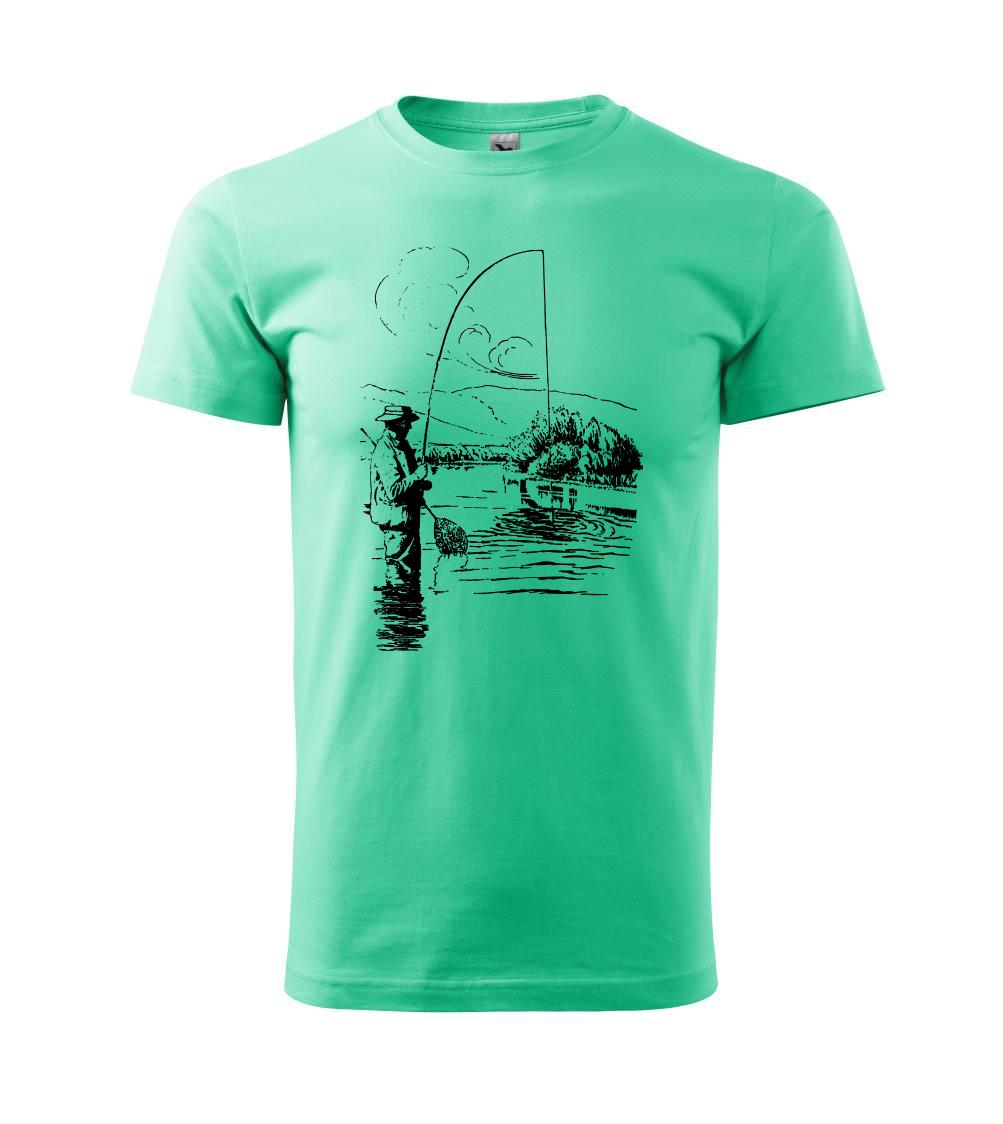 Kreslený rybár s podberákom Kreslený rybár s podberákom