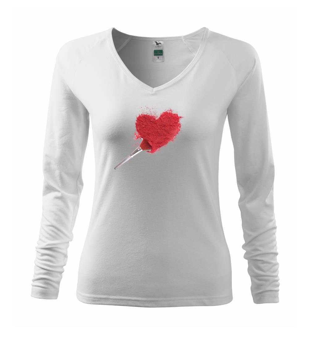 Grafické tričká - Makeup srdce - Tričko dámske Elegance