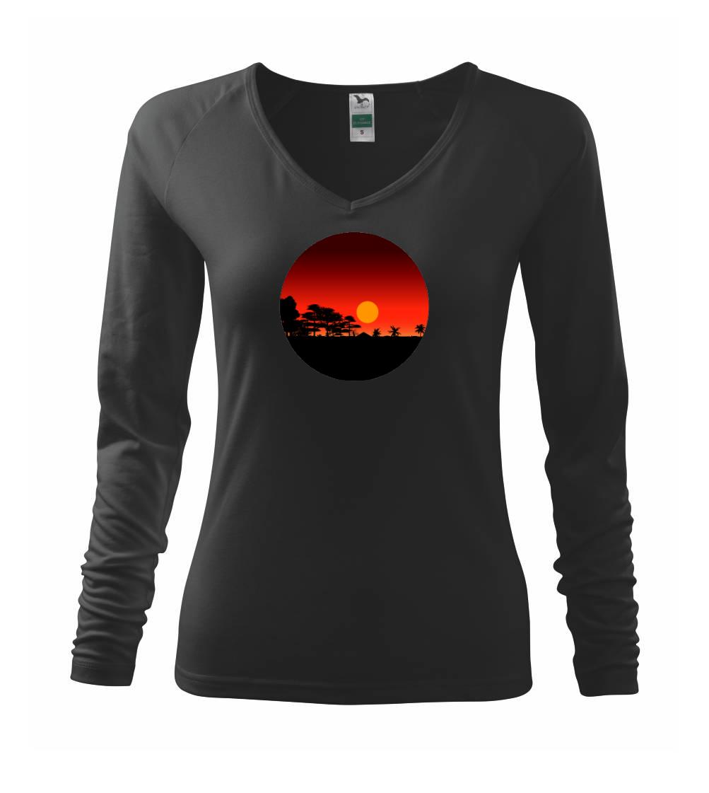 Trička pre cestovateľov - Hawai západ slnka - Tričko dámske Elegance