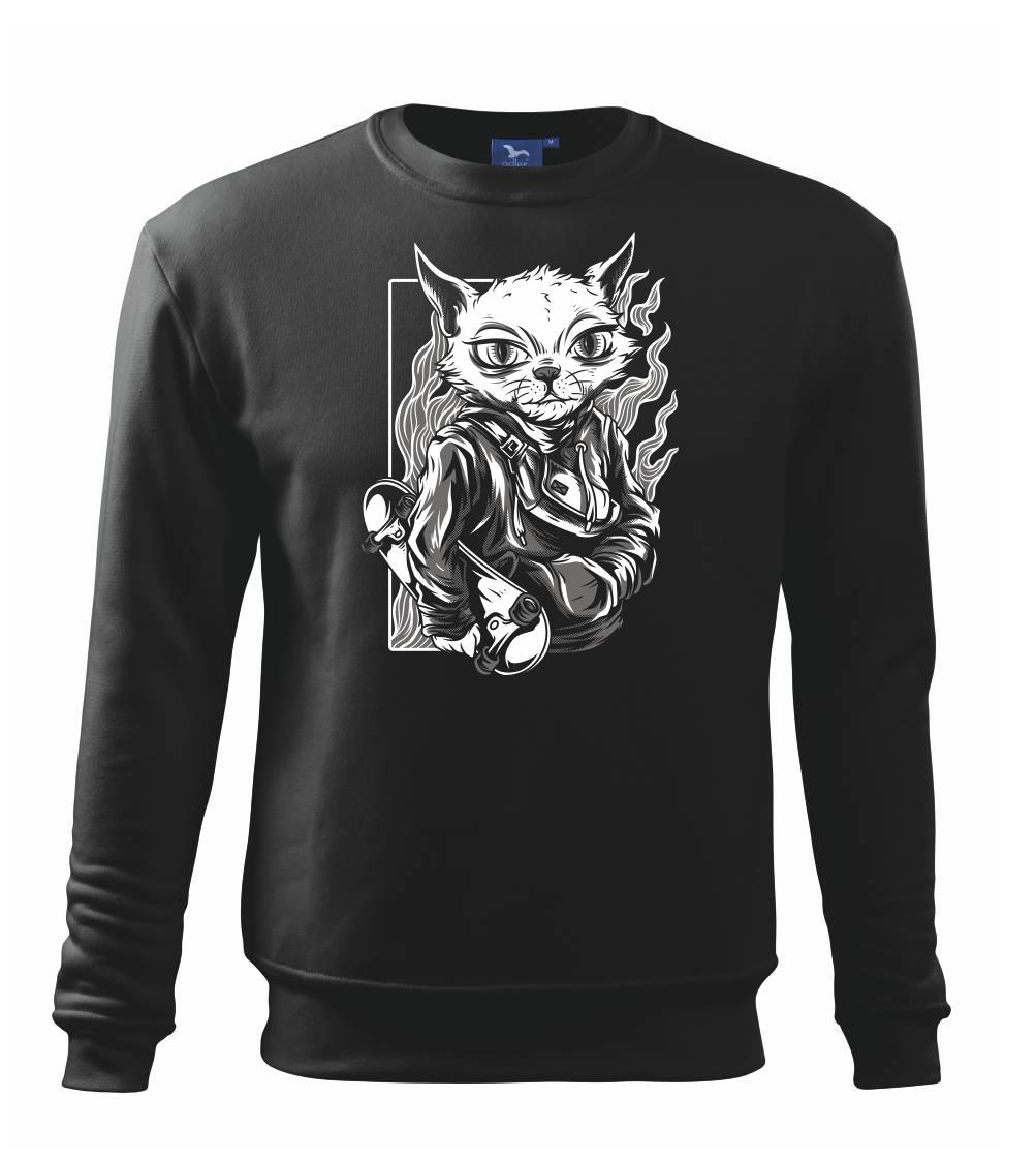 Independent Cat Black and White