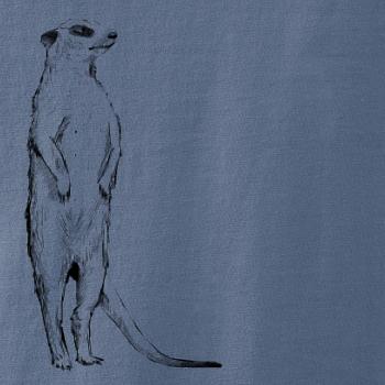 Surikata čierna kresba