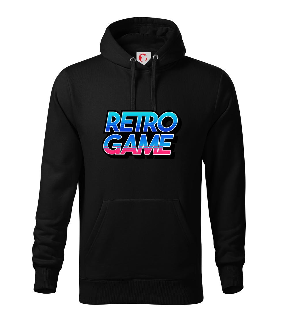 Tričká pre ajťákov - Retro game nápis farebný - Mikina pánska Cape s kapucňou