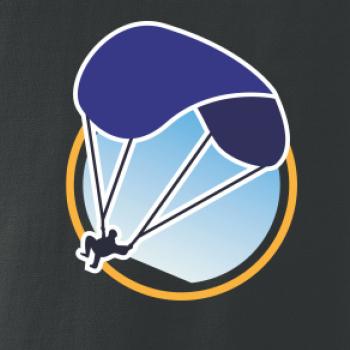 Paragliding modrý padák v kruhu