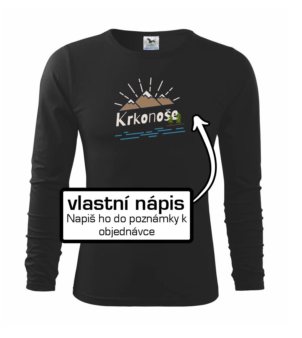 Trička pre cestovateľov - Kreslené hory - vlastné nápis - Tričko detské Long Sleeve