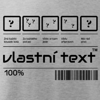 Čiarový kód - Vlastný text
