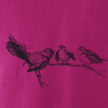 Vtáčiky na vetve maľované