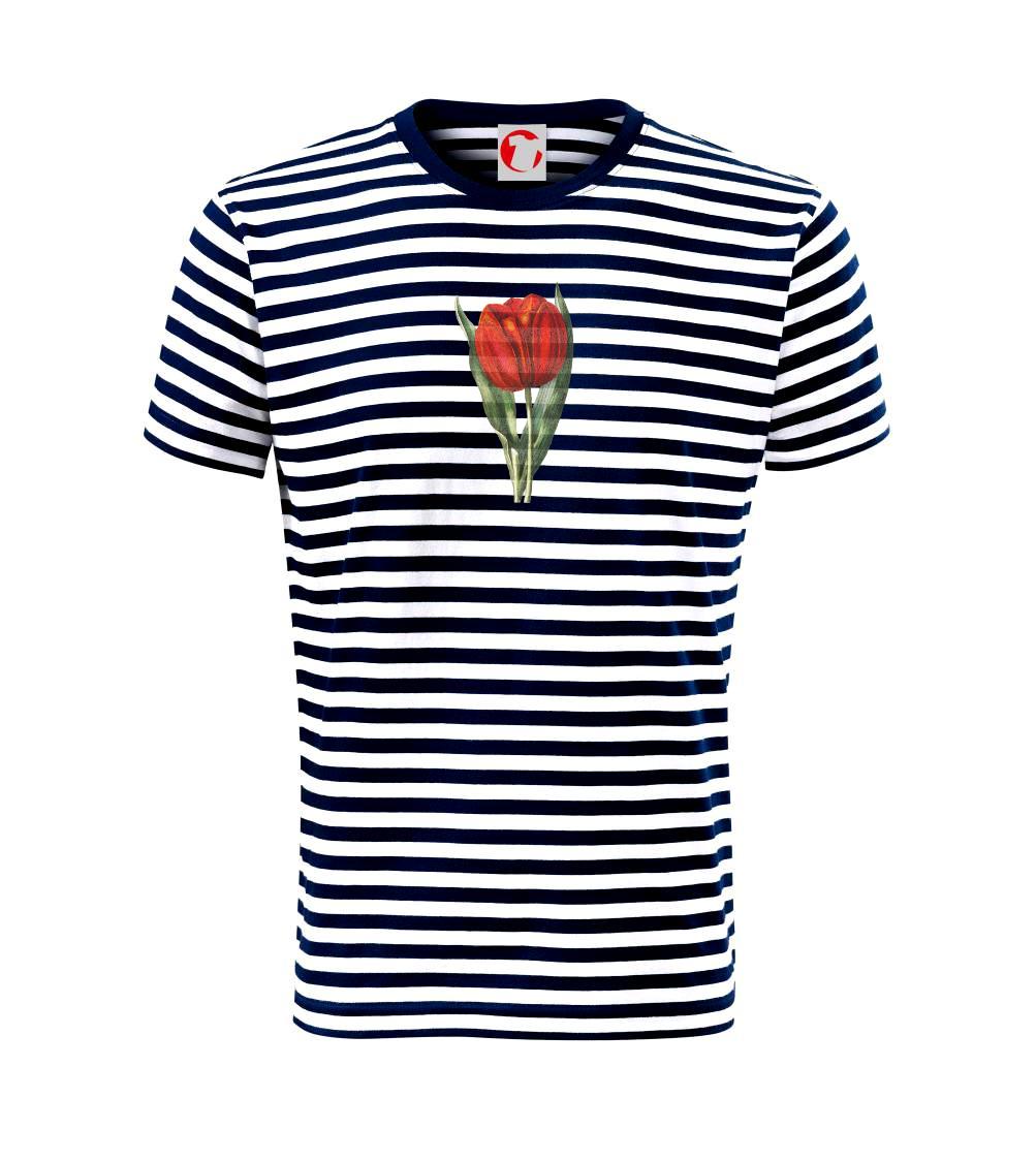 Tričká s kvetinami - Červený tulipán - Tričko na vodu