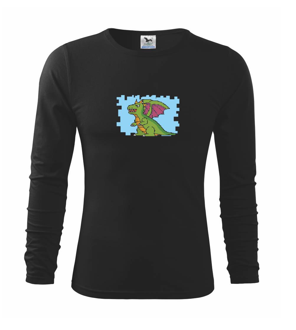 Tričká pre ajťákov - Gamer - stará hra - drak - Tričko detské Long Sleeve