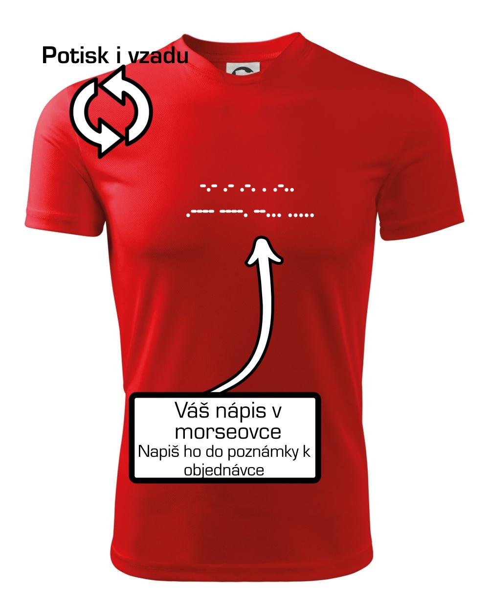 Tričká na párty - Morzeovka - váš nápis - Detské tričko športové