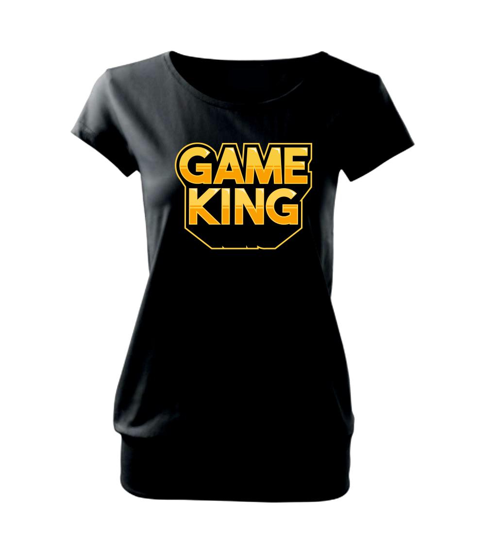 Tričká pre ajťákov - Game king - nápis veľký - Voľné tričko city