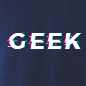 Geek nápis rozmazaný