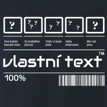 Čárový kód - Vlastní text