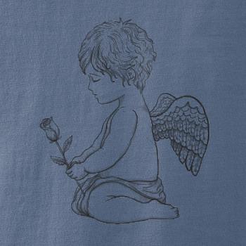 Anjel kresleny s ruží