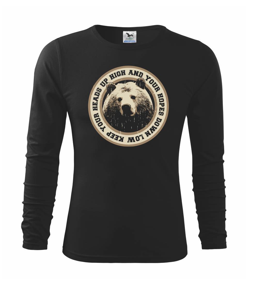 Tričká so zvieratami - Bear headsup - Tričko detské Long Sleeve