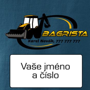 Bagrista v kruhu - vlastný nápis