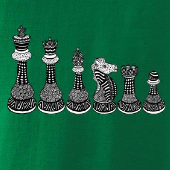 Šachové figúrky v rade - kreslené