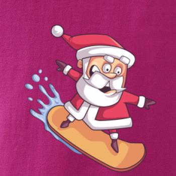Santa jazdiaci na snowboarde