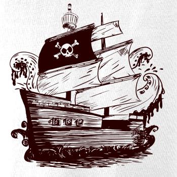 Pirátská loď maľovaná Pirátská loď maľovaná