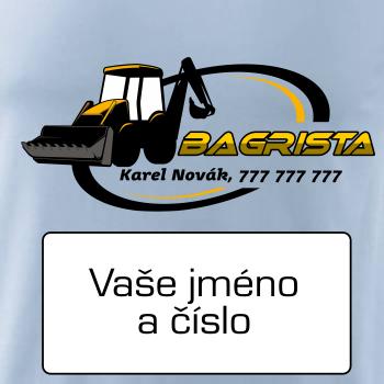 Bagrista v kruhu - vlastný nápis Bagrista v kruhu - vlastný nápis