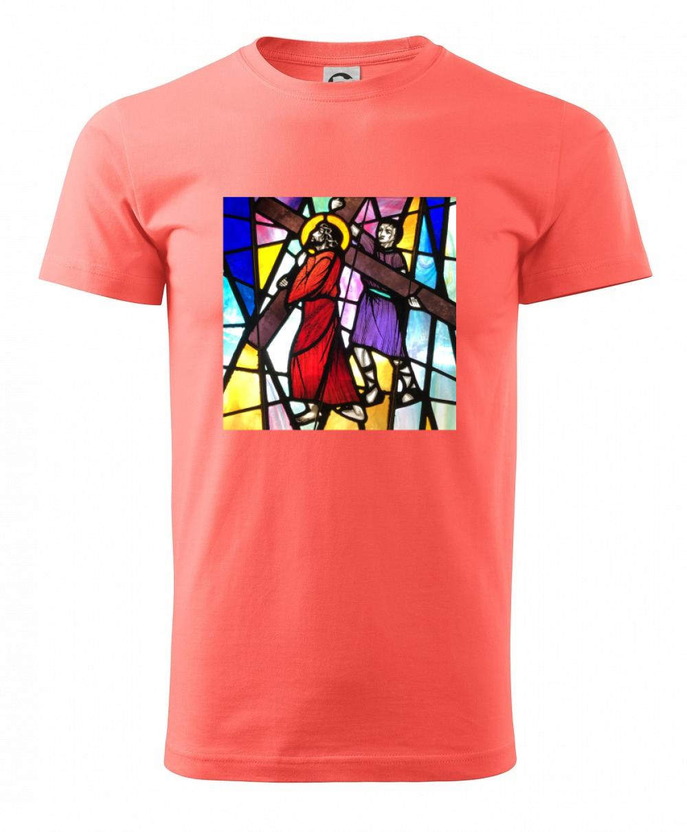 Vitráž - Ježiš a kríž Vitráž - Ježiš a kríž