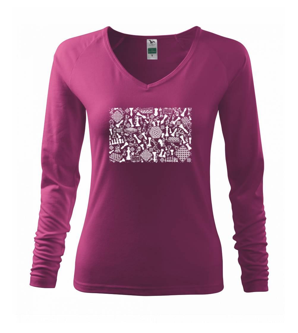 Tričká pre hráčov - Šach obdĺžnik - Tričko dámske Elegance