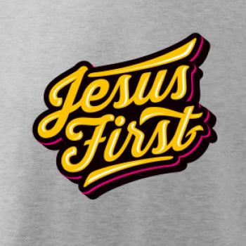 Jesus first žltý nápis