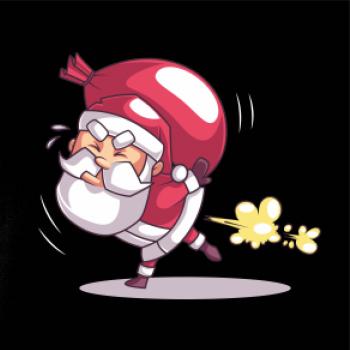 Santa nesie ťažký náklad