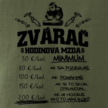 Hodinová mzda zvárač Hodinová mzda zvárač