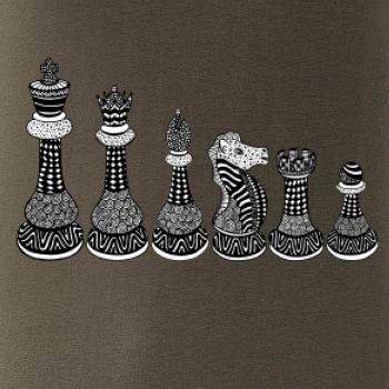 Šachové figúrky v rade - kreslené