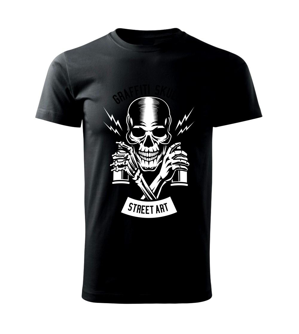 Grafické tričká - Graffiti Skull - Klasické pánske tričko vyššej gramáže