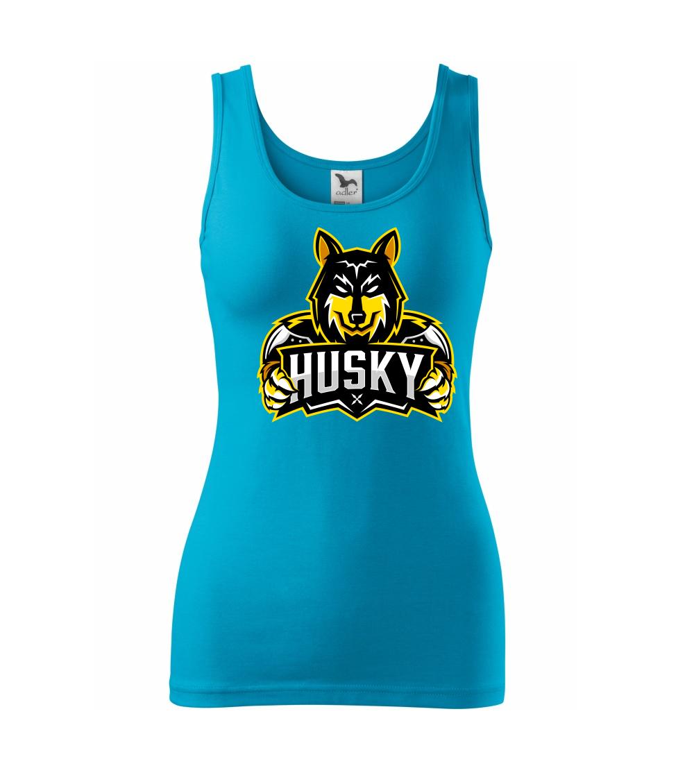 Tričká s motívom Sibírsky husky - Husky - maskot - Dámske tielko