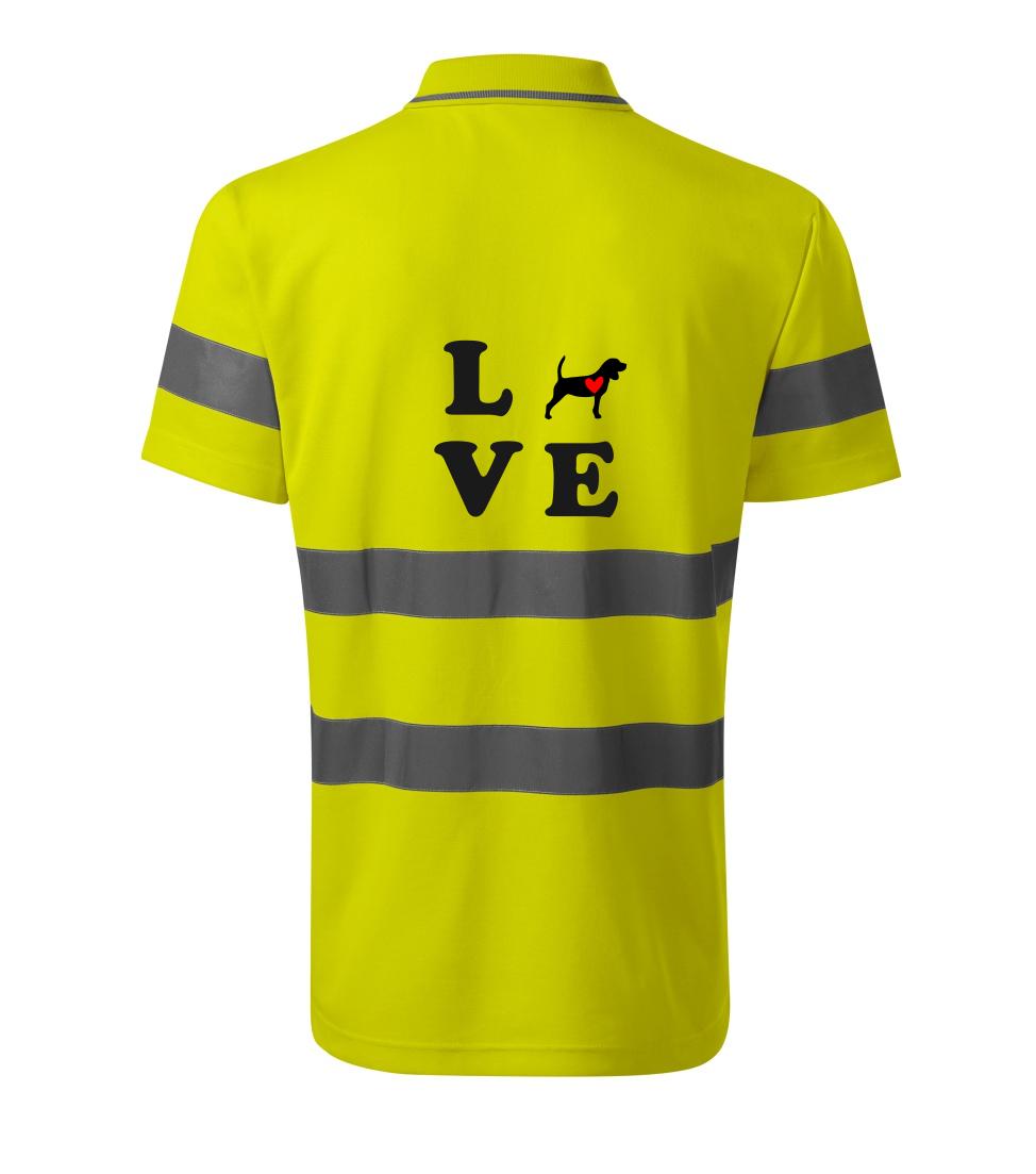 Bígl na tričku - Bígl love - HV Runway 2V9 - Reflexné polokošeľa
