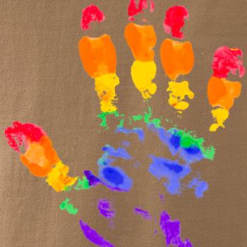 LGBT hand print LGBT hand print