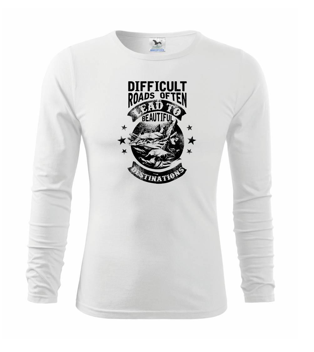 Trička pre cestovateľov - Difficult Roads - Tričko detské Long Sleeve