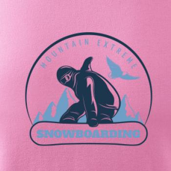 Mountain extreme snowboarding okrúhle