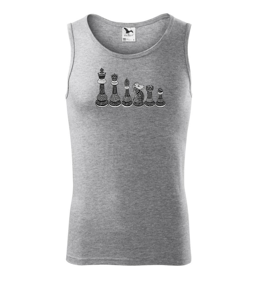 Šachové figúrky v rade - kreslené Šachové figúrky v rade - kreslené