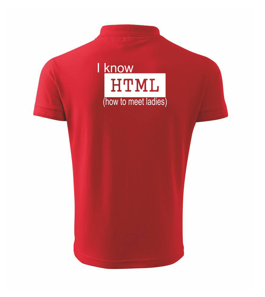 Tričká pre ajťákov - HTML - Polokošeľa pánska Pique Polo 203
