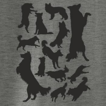 Border kolie siluety