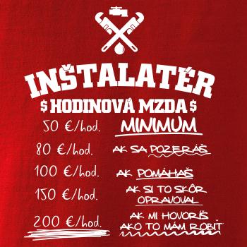 Hodinová mzda Inštalatér