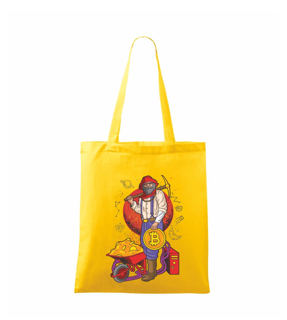 Baník ťaží Bitcoiny