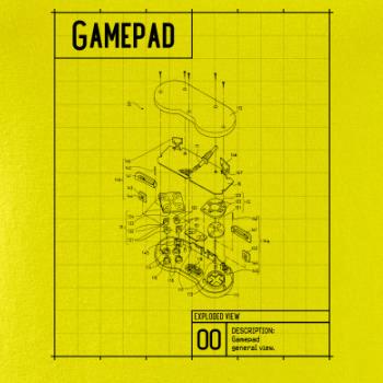 Nákres Gamepad rozobratý
