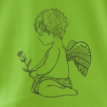 Anjel kresleny s ruží