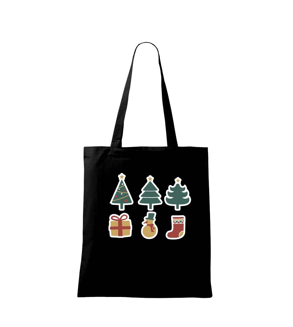 Vianočná sada - stromčeky a darčeky