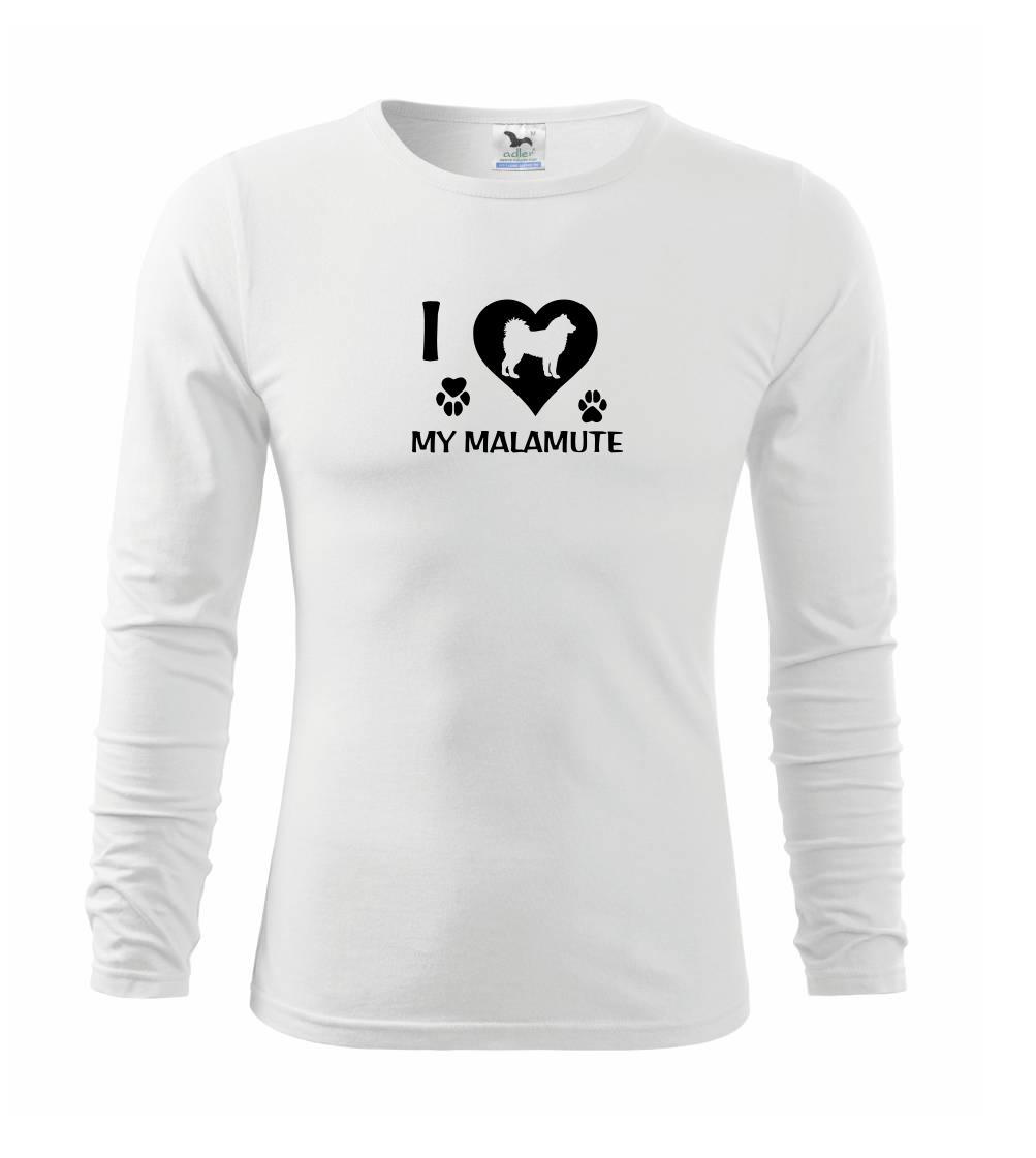 Ostatné psie plemená - I Love My Malamute - Tričko detské Long Sleeve