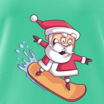 Santa jazdiaci na snowboarde